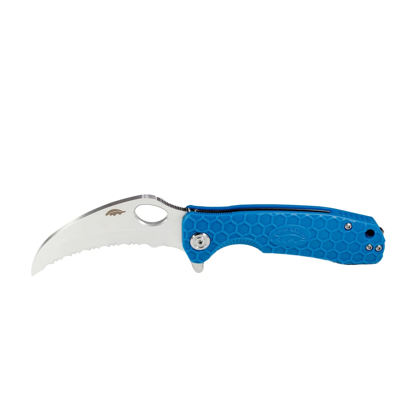 Honey Badger Claw Serrated D2 - Medium Blue