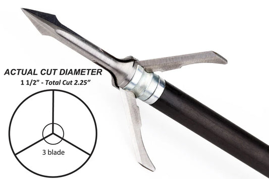 Grim Reaper Fatal Steel 1 1/2" Cut - Mechanical Broadhead